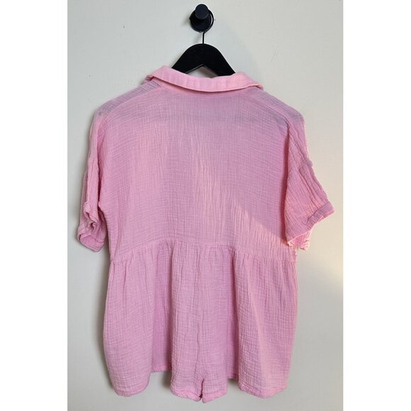 PETAL & PUP Winny Crinkle Cotton Romper in Pink Size US 4 - Picture 8 of 14